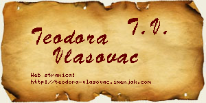 Teodora Vlasovac vizit kartica